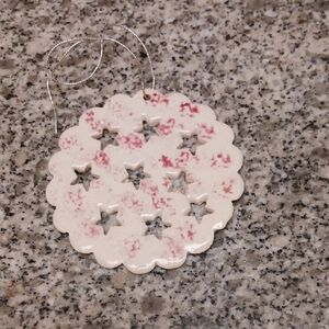 Star Patterned Ceramic Ornament